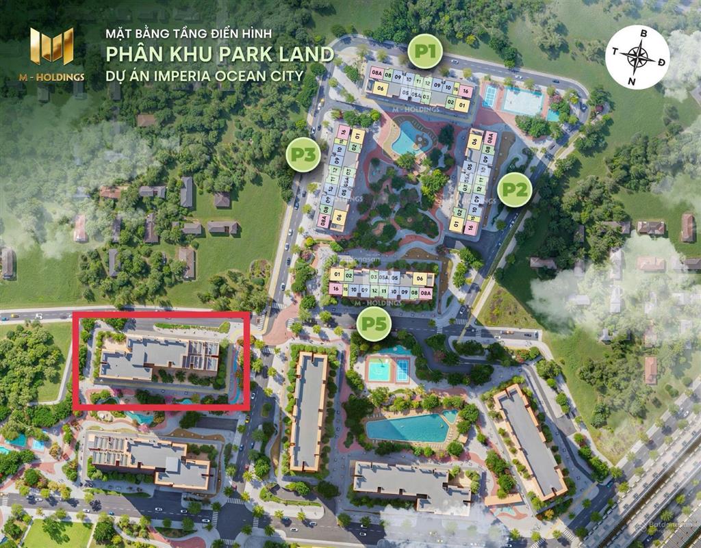 Căn hộ 1pn giá ưu đãi tại the parkland  imperia ocean city, 2,071 tỷ, 32m2