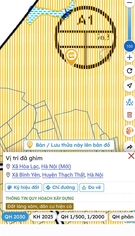 166m giá 35tr/m lô đất xây trọ tại thôn 9 xã hòa lạc, giá cực êm