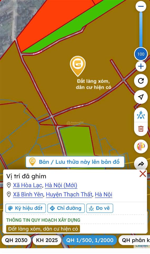 166m giá 35tr/m lô đất xây trọ tại thôn 9 xã hòa lạc, giá cực êm