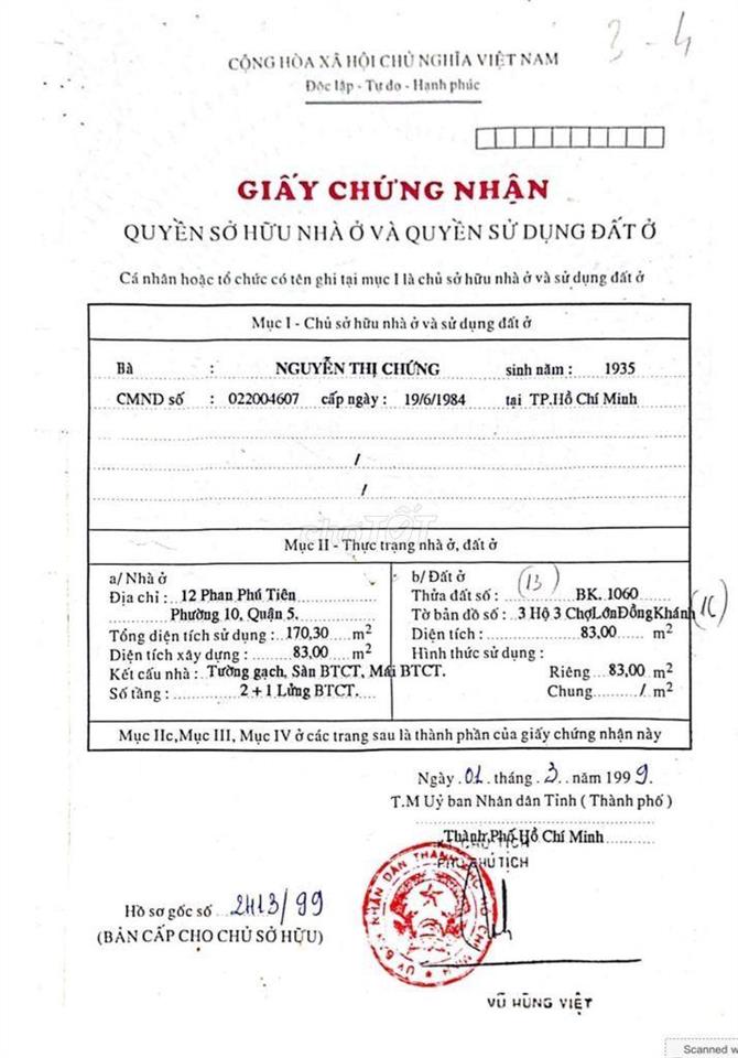 Giảm sốc 3 tỷ! chính chủ bán nhà mặt tiền phan phú tiên, quận 5, 83m, 4 tầng, giá 19 tỷ