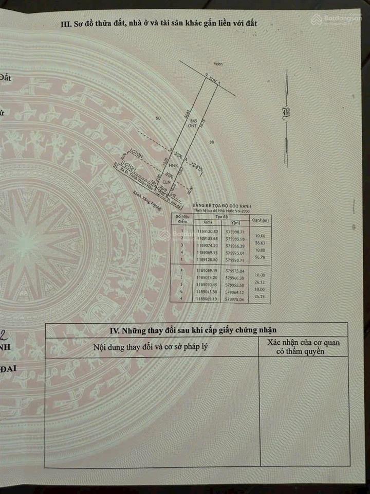 Bán đất làm nhà vườn đường thích thiện hòa. 825m2 có 565m2 thổ cư