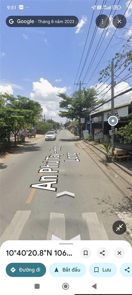 Bán đất mặt tiền đường an phú tây  hưng long. 6,3m*19m=120m2 có 110m thổ cư