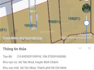 Bán đất mặt tiền đường tân long. dt 5x27=136m. cách bv nhi đồng tp 1km.