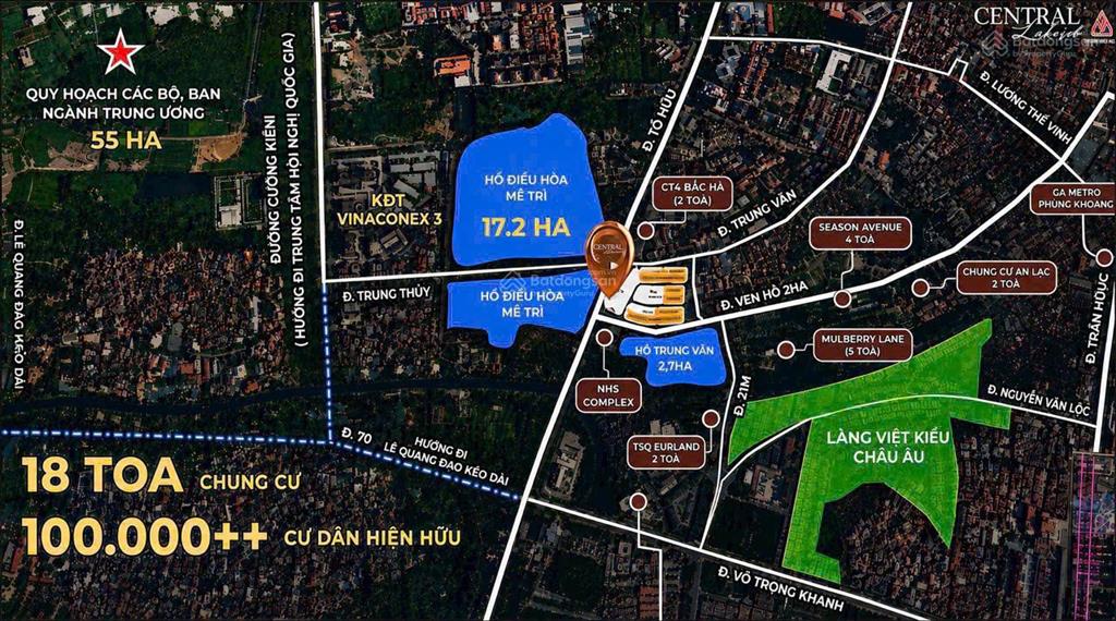 Bán biệt thự liền kề mặt hồ trung văn  central lakeside  taseco trung văn  mr hà 0962 252 ***