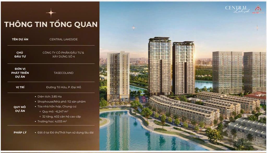 Bán biệt thự liền kề mặt hồ trung văn  central lakeside  taseco trung văn  mr hà 0962 252 ***