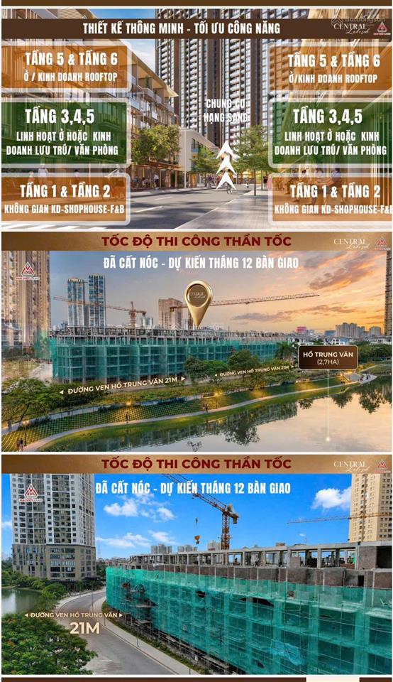 Bán biệt thự liền kề mặt hồ trung văn  central lakeside  taseco trung văn  mr hà 0962 252 ***