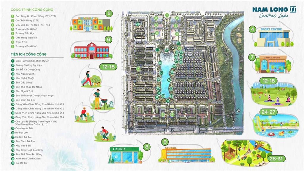 Nền 90m2 lộ giới 12m  nam long 2 central lake cần thơ