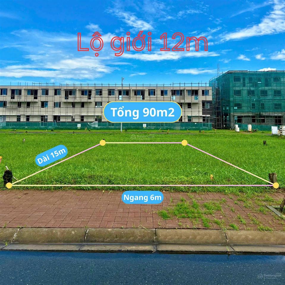 Nền 90m2 lộ giới 12m  nam long 2 central lake cần thơ