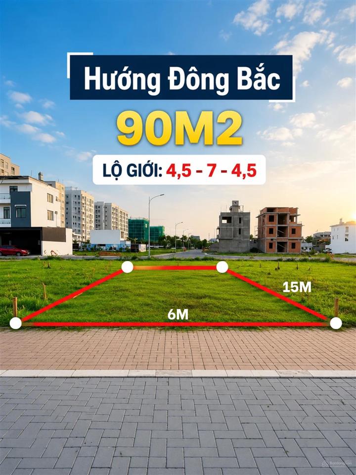 Nền 90m2 lộ giới 16m  nam long 2 cần thơ