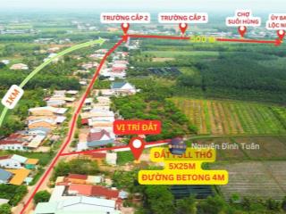 390tr, có 5x30m tổng 148.3m² full thổ lộc ninh, đường bê tông 4m cách nhựa 30m