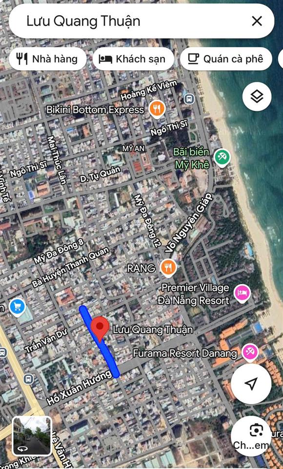 Bán nhanh! nhà đất siêu khủng 705m2  mặt tiền lưu quang thuận, ngang 10m  vài phút ra biển mỹ khê