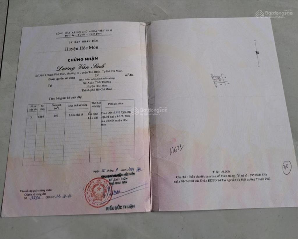 Chính chủ bán đất thổ cư mặt tiền dương công khi, 10x50, đã có gpxd,