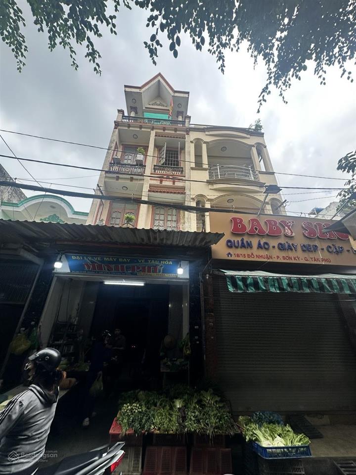 Nhà 4 tầng mt chợ đỗ nhuận, tân phú. 4 x 18,3m giá 9,3 tỷ
