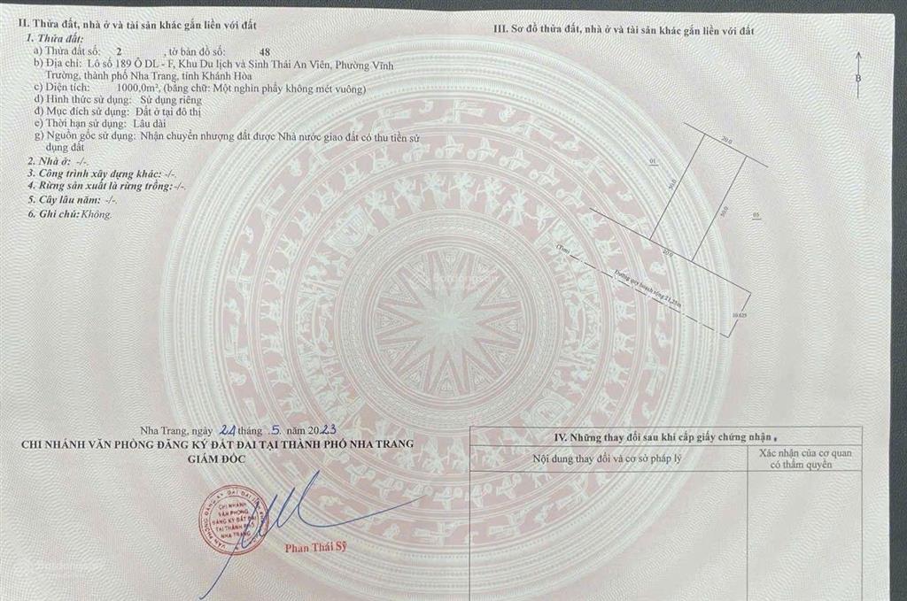 Bán đất kđt an viên 1000m giá 150ty