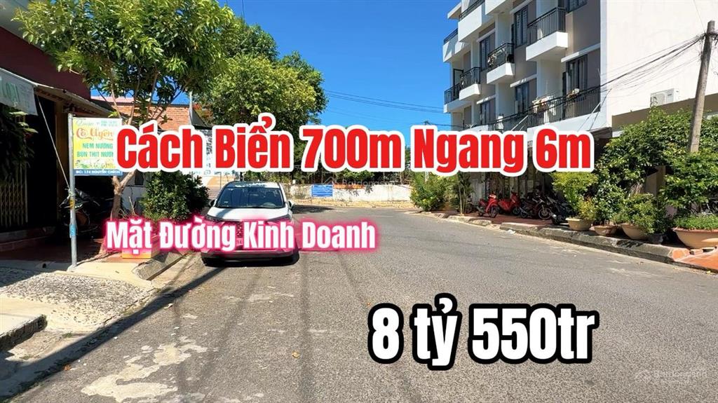 Bán đất mặt tiền nguyễn chích nha trang, ngang 6m, gần biển 700m, tặng nhà đang cho thuê