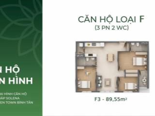 Hiếm có! bán căn hộ 3pn đẳng cấp dự án green town bình tân  91m2 giá chỉ 3.45 tỷ