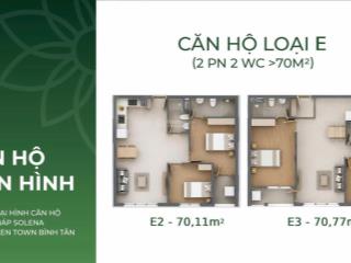Bán căn góc 2pn block solena (b2) green town bình tân giá gốc cđt, ck đến 9%