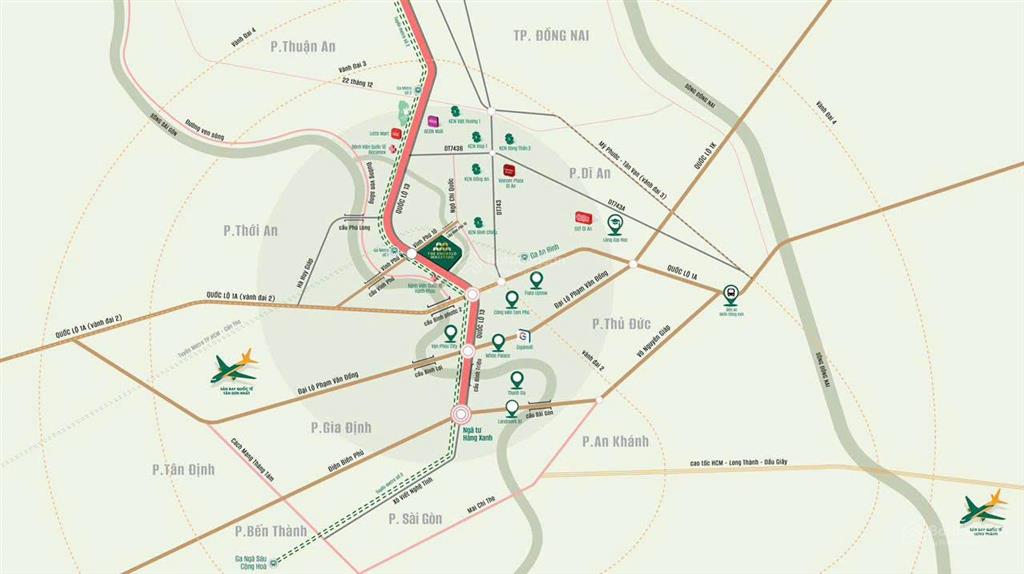 Bán cc the emerald boulevard, 3 tỷ, 50m2, view đẹp ở quốc lộ 13, vĩnh phú, thuận an