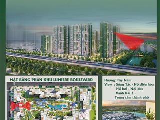 Lumière boulevard độc quyền 2 phòng ngủ  2 mặt view layout hiếm diện tích 80m2 chỉ 5ty8