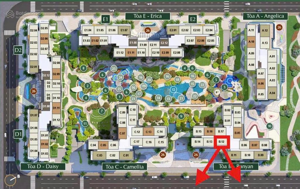 Hàng hiếm cđt căn 2pn lumiere boulevard, view pháo hoa công viên 36ha giá tốt hiện tại