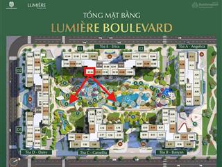 Hàng hiếm cđt căn góc 2pn lumiere boulevard, view trực diện nội khu xanh mát giá tốt nhất hiện tại