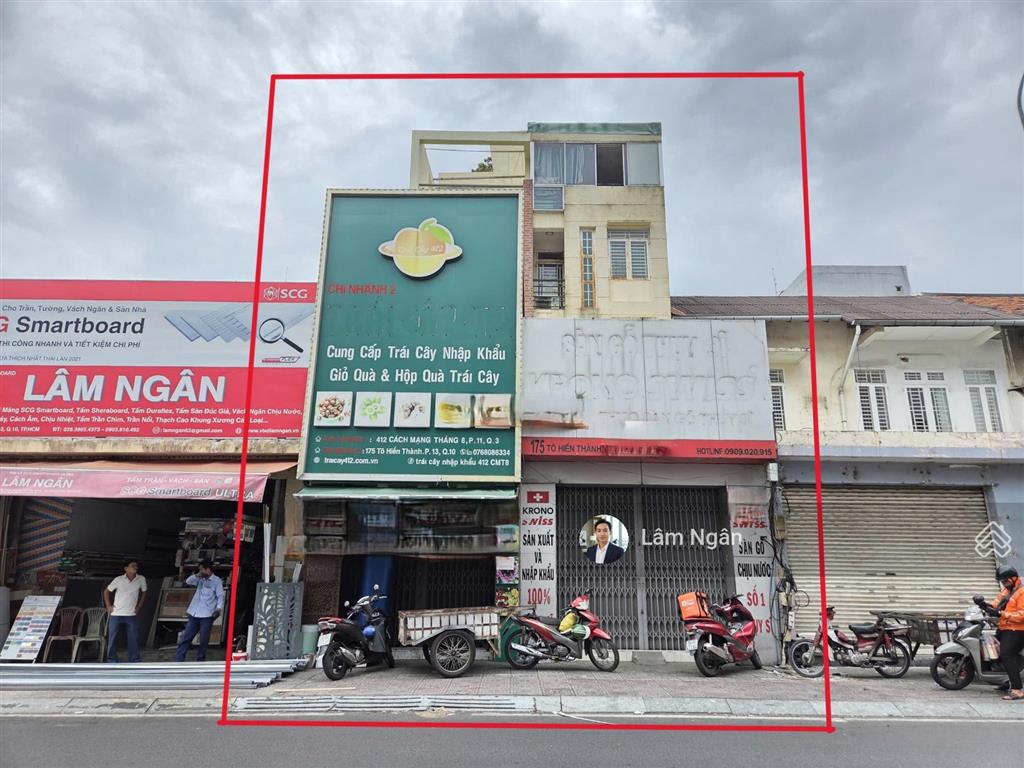 8x17m mặt tiền số 175 tô hiến thành, phường hòa hưng, quận 10 cũ  giữa sư vạn hạnh & hồ bá kiện