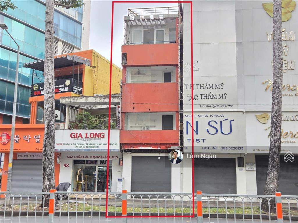 (4,6mx20m) mặt tiền số 96 trần hưng đạo, phường bến thành, quận 1. gần ngã tư đề thám. cho thuê !!
