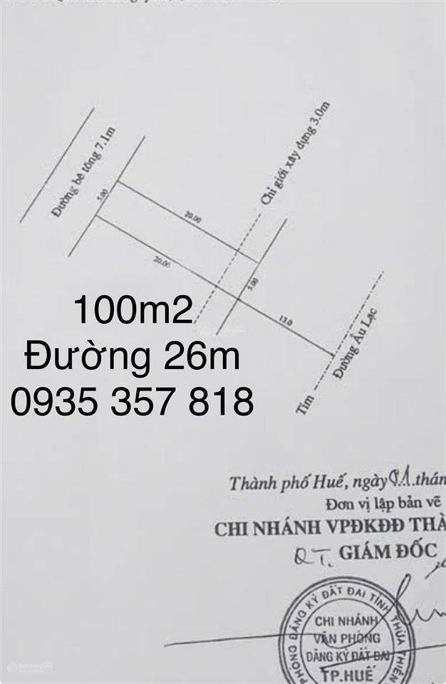 100m2 mặt tiền đường âu lạc  gần aeon mall