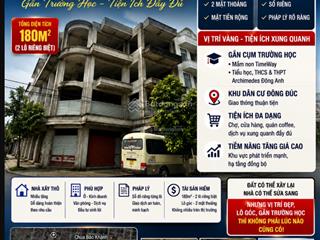 Hàng hiếm đông anh lô góc 2 mặt thoáng, 180m2 sổ riêng gần trường học
