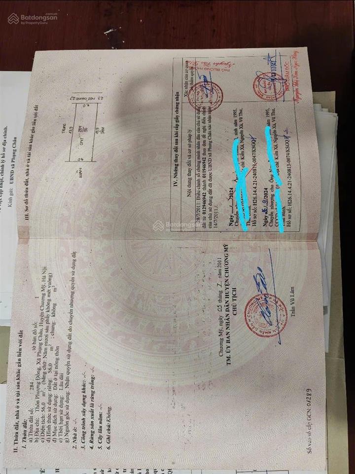 Bán lô đất 56m² phượng đồng  cách đường liên huyện 150m  giá 57 triệu/m²