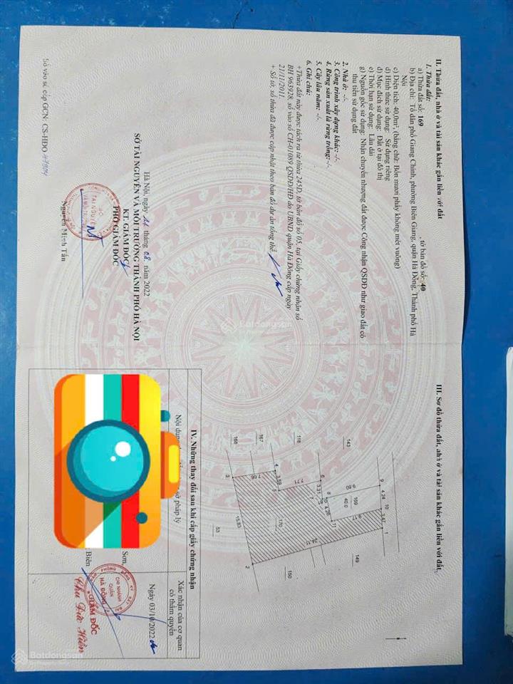 Chính chủ gửi bán lô đất giang chính