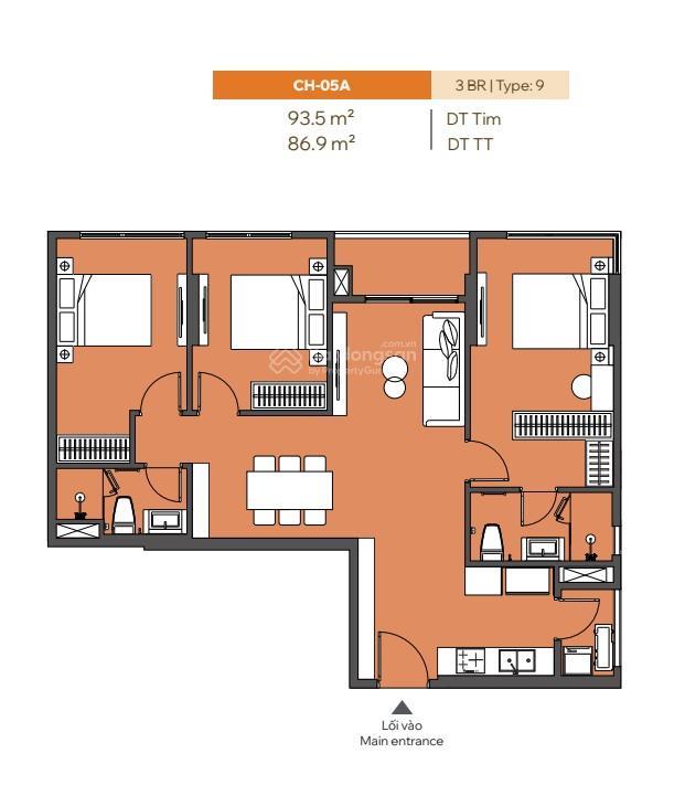 Cắt lỗ cần bán lại căn 3 ngủ, toà sky tower a, hướng đẹp. chung cư masterise đan phượng