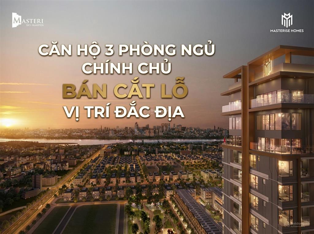 Cắt lỗ cần bán lại căn 3 ngủ, toà sky tower a, hướng đẹp. chung cư masterise đan phượng