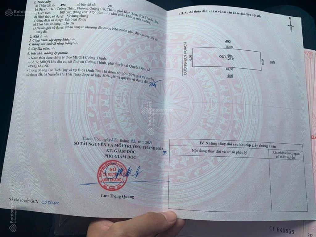Cần tiền bán gấp đất trục đường thanh niên cải dịch, sầm sơn, giá chỉ 2x tr/m2.  0773 389 ***