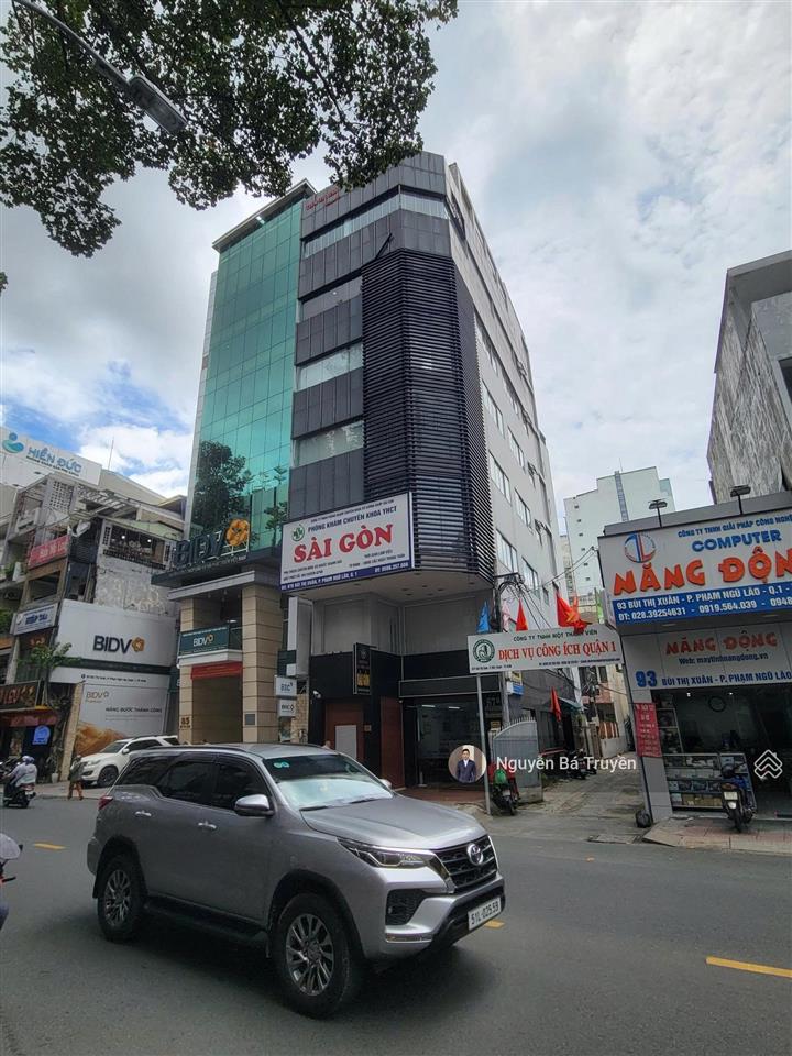 Bán tòa nhà văn phòng góc 2mt đường bùi thị xuân phường bến thành q1 kc 1 hầm 7 lầu sd 828.5m2 80tỷ