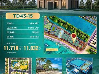 Chỉ với 7,732 tỷ sở hữu ngay song lập 162m2 quy ra chỉ 47 triệu/m2