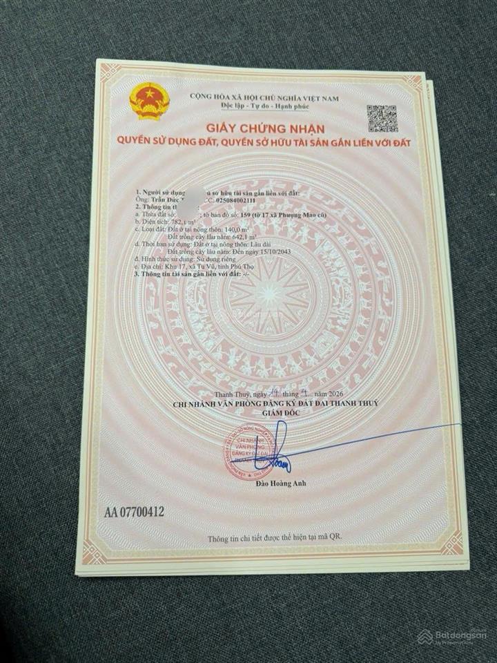 Bán đất trục đường nhựa gần chợ, trường học phượng mao
