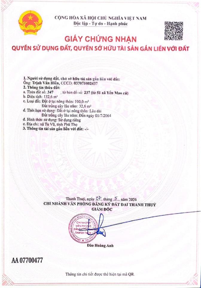 Bán lô đất nền đt 317g giá tốt cho nhà đầu tư, cơ hội tăng giá mạnh trong 12 năm tới