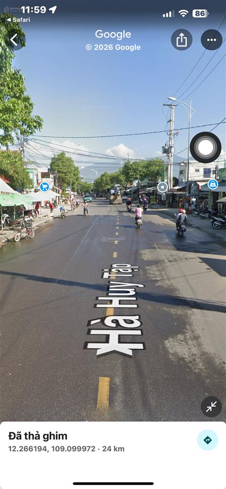 Bán đất đường hà huy tập, diên khánh, khánh hoà có thổ cư