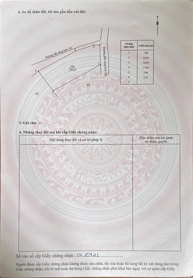 Bán đất thôn vinh bình, xã cam lâm, tỉnh khánh hoà