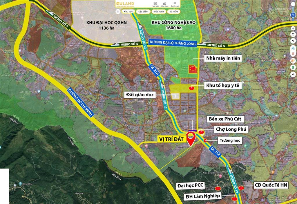 Bán đất đẹp tại xã phú cát, quốc oai, hà nội, 31tr/m2, 100m2