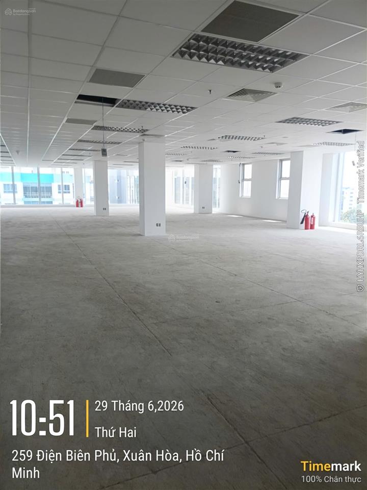 Hot! cho thuê mặt bằng văn phòng 163m² tại 257 điện biên phủ  giá tốt