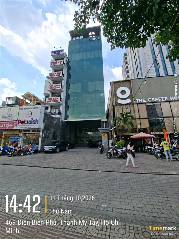 Cho thuê mb văn phòng 121m2 tòa nice building điện biên phủ, bình thạnh, giá cực tốt