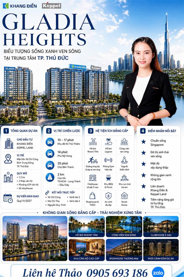 CHỈ TỪ 83 TRIỆU/M² – SỞ HỮU CĂN HỘ CAO CẤP GLADIA HEIGHTS