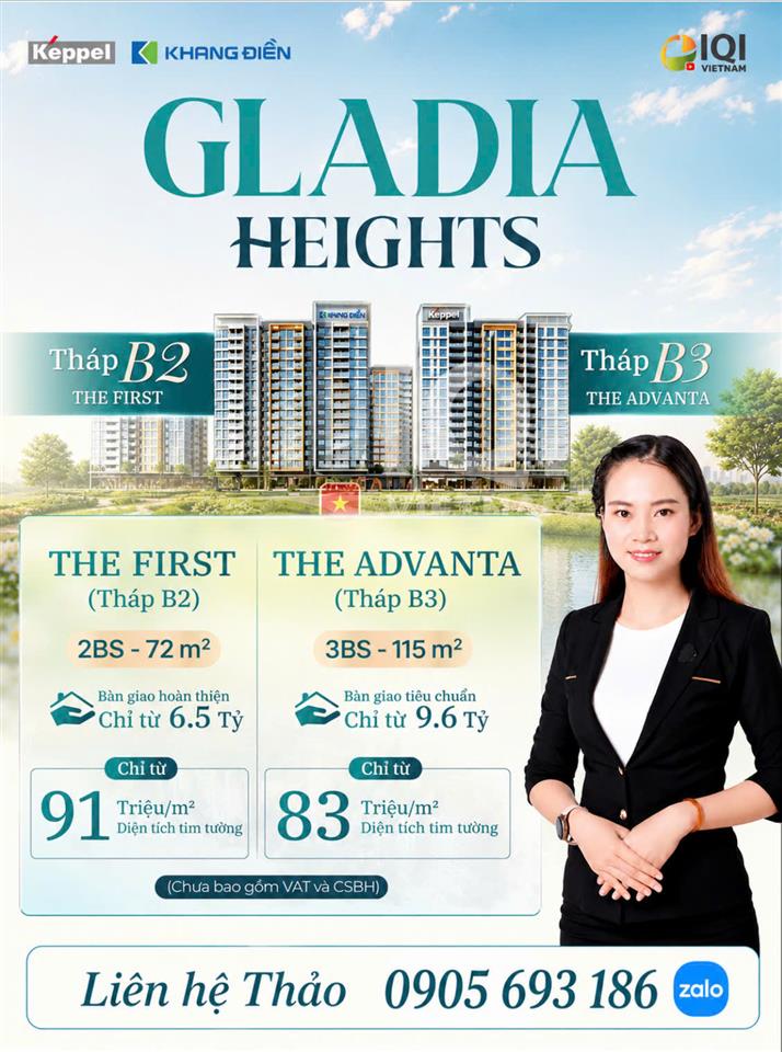 CHỈ TỪ 83 TRIỆU/M² – SỞ HỮU CĂN HỘ CAO CẤP GLADIA HEIGHTS