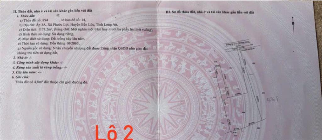 CHÍNH CHỦ CẦN BÁN GẤP 2 LÔ ĐẤT NỞ HẬU ĐẸP – GIÁ TỐT - TẠI HUYỆN BẾN LỨC, LONG AN