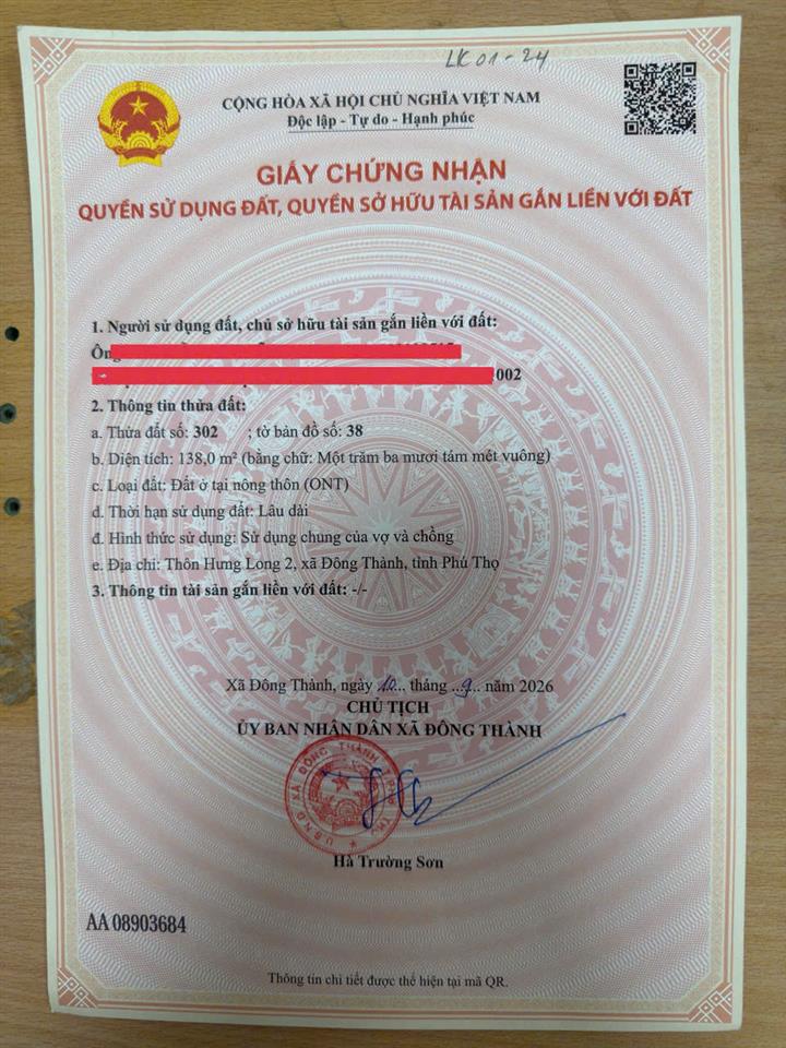 CHÍNH CHỦ BÁN ĐẤT ĐẤU GIÁ CỤM CÔNG NGHIỆP BÃI BA - XÃ THANH BA, PHÚ THỌ - GIÁ CHƯA ĐẾN