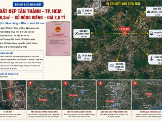 Bán đất 576,3m²  mặt tiền đường nhựa 4m  phường tân thành, tp.hcm