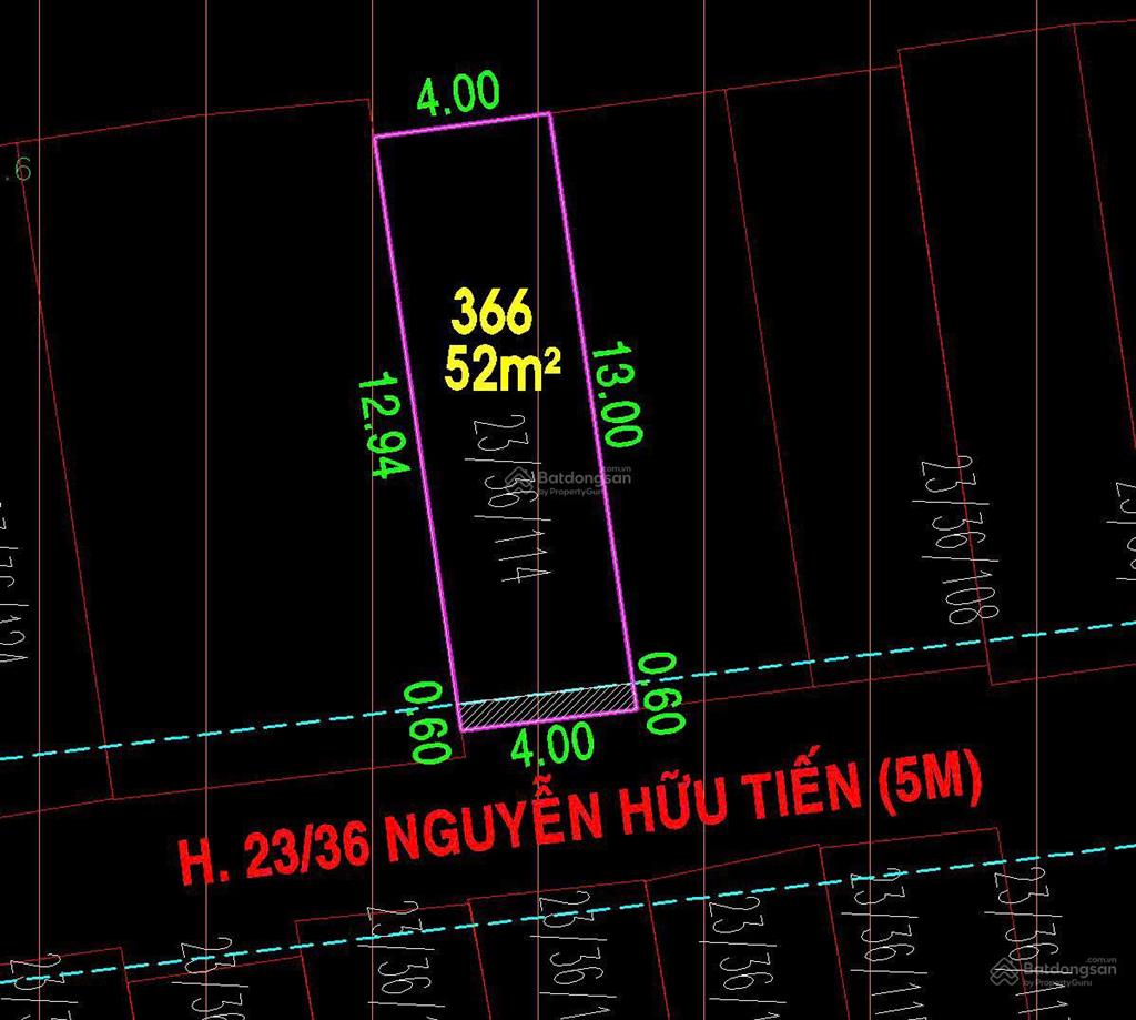 Bán nhà 23/36/114 nguyễn hữu tiến dt 4x14m đúc 1 lầu kiên cố 2pn, 2wc nhà mới vào ở liền