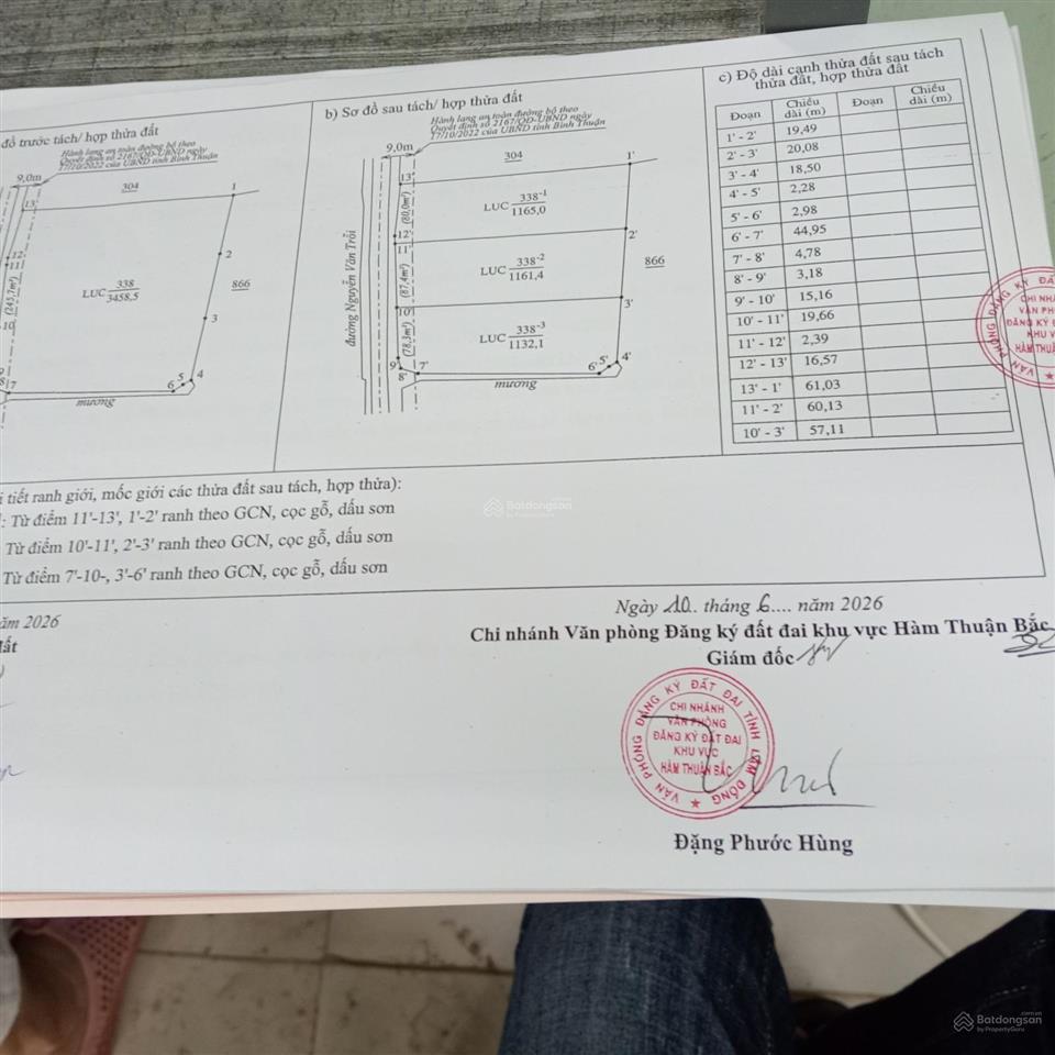 Đất mặt tiền đường nhựa nguyễn văn trỗi thị trấn ma lâm bình thuận